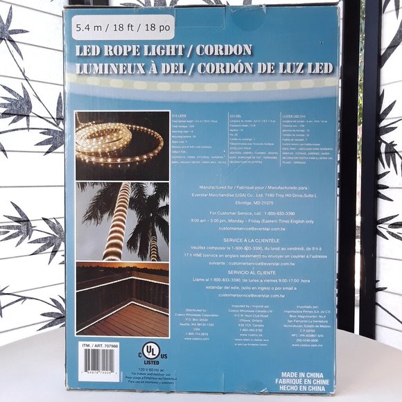 LED Rope Light With Remote Control Dimmer 18ft - Picture 5 of 13